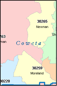 Newnan Ga Zip Code Map Map
