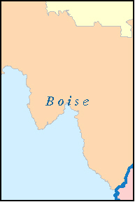 BOISE County, Idaho Digital ZIP Code Map