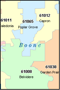 boone county map zip code il illinois