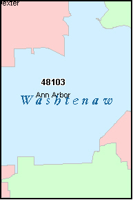 Our ANN ARBOR, MI ZIP code map