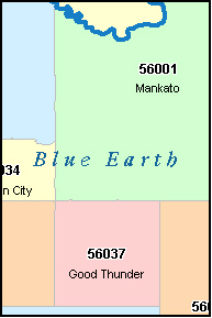 zip county code earth blue map mn minnesota