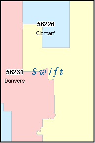 zip county code swift map mn minnesota