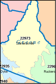 GREENE County, Virginia Digital ZIP Code Map