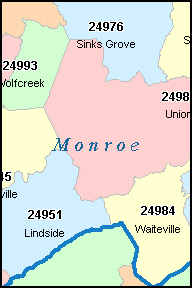 Zip Code Map For Monroe County Ny - United States Map