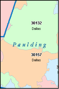 DALLAS Georgia, GA ZIP Code Map Downloads