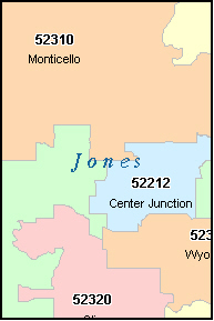 OLIN Iowa, IA ZIP Code Map Downloads