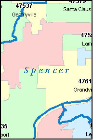 SANTA CLAUS Indiana, IN ZIP Code Map Downloads