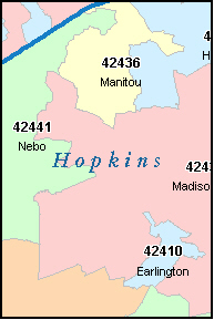 Kentucky State Map With Zip Codes