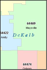 dekalb zip county code map mo missouri