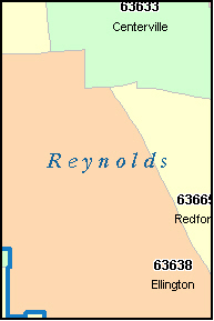 zip county code map reynolds mo missouri