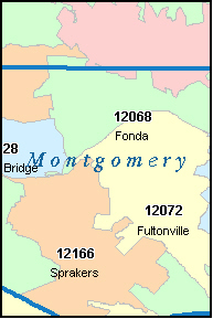 MONTGOMERY County, New York Digital ZIP Code Map