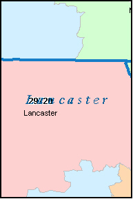LANCASTER County, South Carolina Digital ZIP Code Map