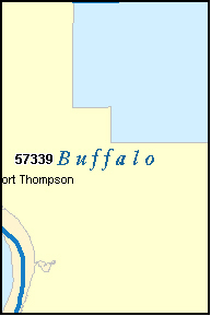 BUFFALO County, South Dakota Digital ZIP Code Map