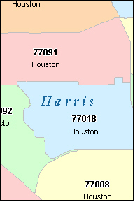 KATY Texas, TX ZIP Code Map Downloads