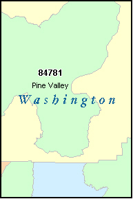 WASHINGTON County, Utah Digital ZIP Code Map