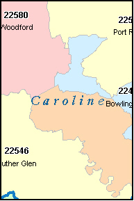 Caroline County Map