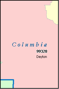 COLUMBIA County, Washington Digital ZIP Code Map