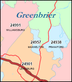 Virginia Zip Code Map